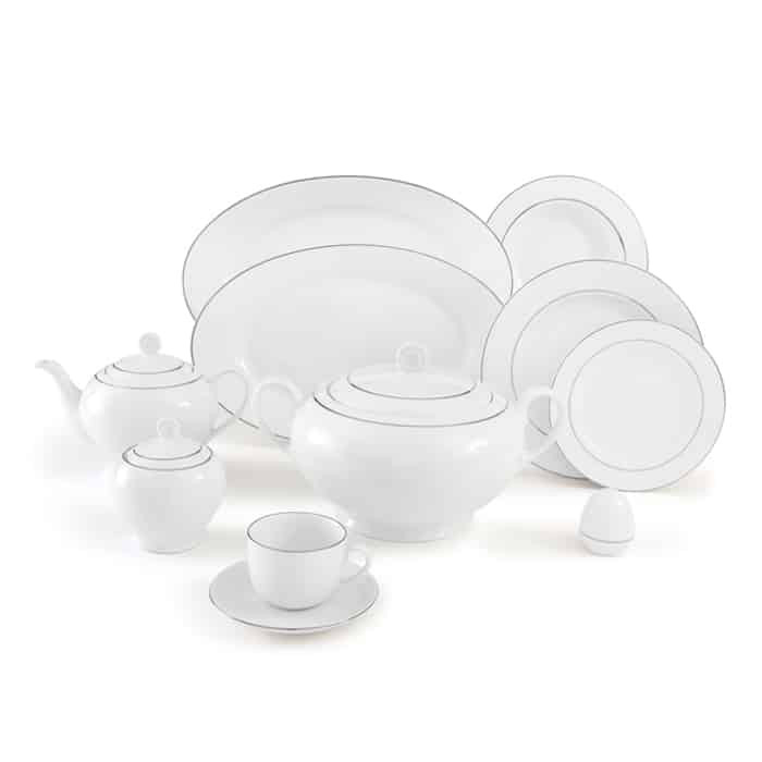 سرویس غذاخوری چینی زرین 102 پارچه ایتالیا اف مدل سمن